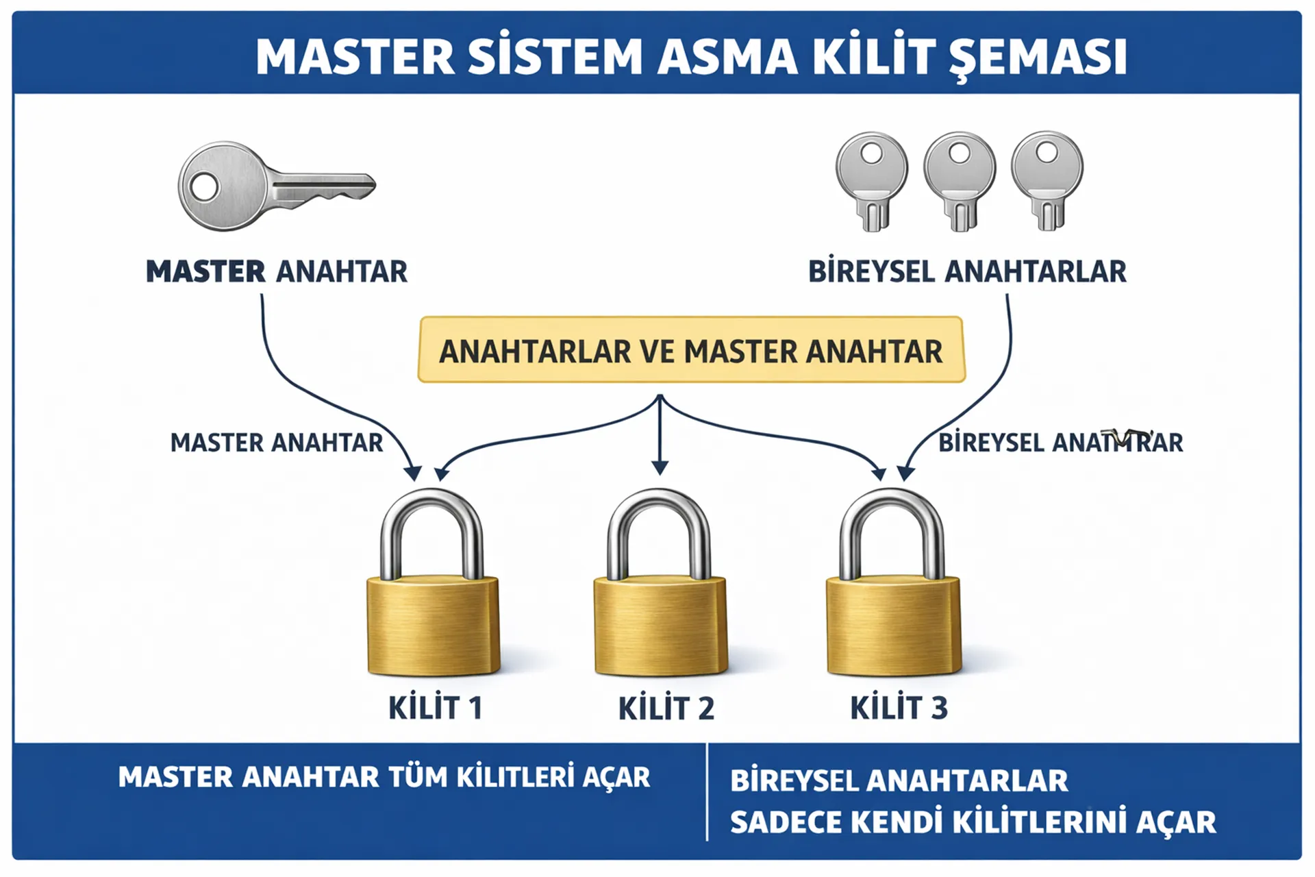 Asma Kilit Master Anahtar